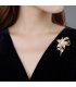 XSB201 - Golden Floral Saree Brooch